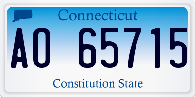 CT license plate AO65715