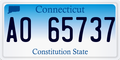 CT license plate AO65737