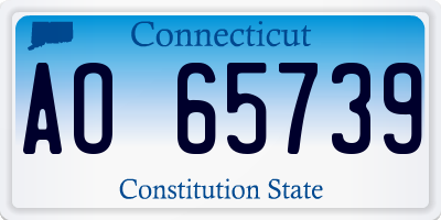 CT license plate AO65739