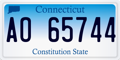 CT license plate AO65744