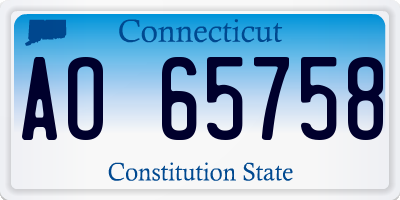 CT license plate AO65758