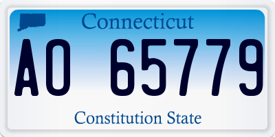 CT license plate AO65779