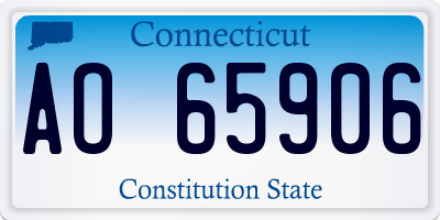 CT license plate AO65906