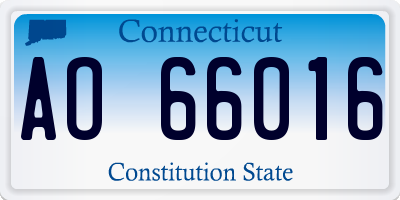 CT license plate AO66016