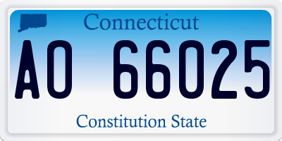 CT license plate AO66025