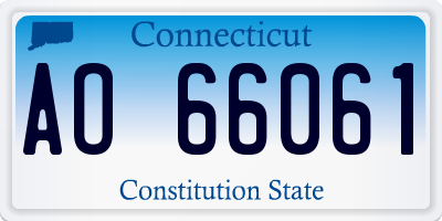 CT license plate AO66061