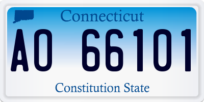 CT license plate AO66101