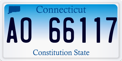 CT license plate AO66117