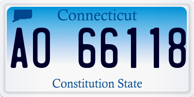 CT license plate AO66118