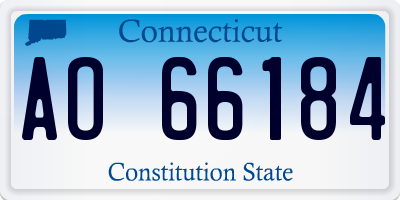 CT license plate AO66184