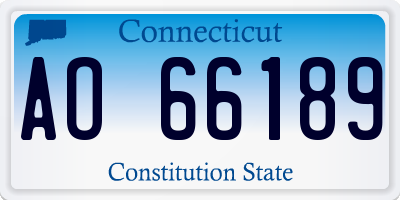 CT license plate AO66189