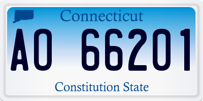 CT license plate AO66201
