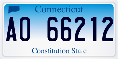 CT license plate AO66212