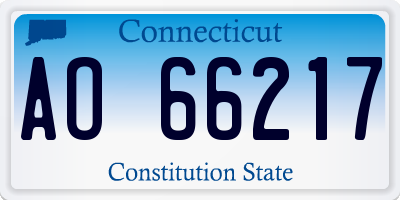CT license plate AO66217