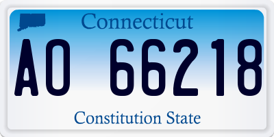 CT license plate AO66218