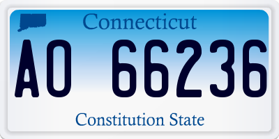 CT license plate AO66236
