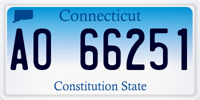 CT license plate AO66251