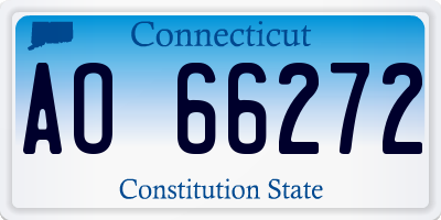 CT license plate AO66272