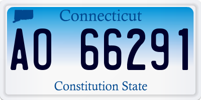 CT license plate AO66291