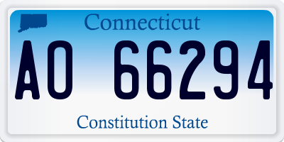 CT license plate AO66294