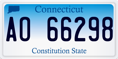 CT license plate AO66298
