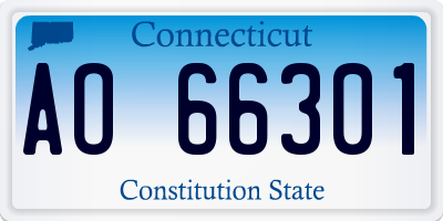 CT license plate AO66301