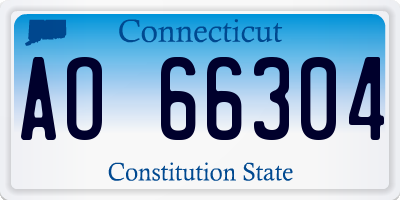 CT license plate AO66304