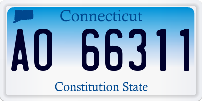 CT license plate AO66311