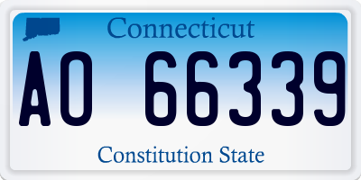CT license plate AO66339