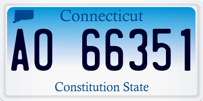 CT license plate AO66351