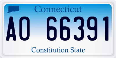 CT license plate AO66391
