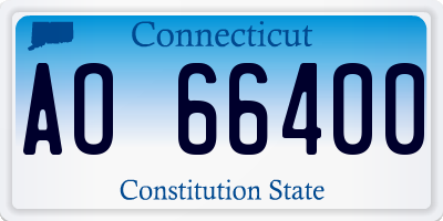 CT license plate AO66400