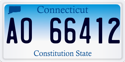 CT license plate AO66412