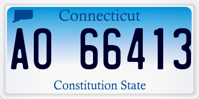 CT license plate AO66413