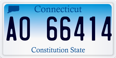 CT license plate AO66414