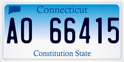 CT license plate AO66415