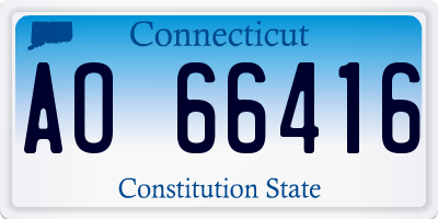 CT license plate AO66416
