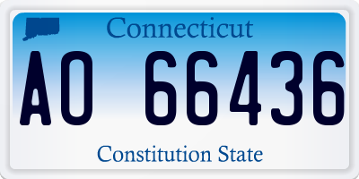 CT license plate AO66436
