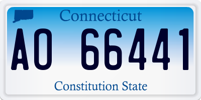 CT license plate AO66441