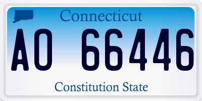 CT license plate AO66446