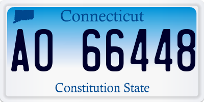 CT license plate AO66448