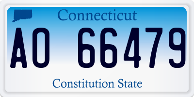 CT license plate AO66479