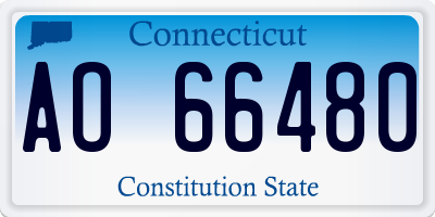 CT license plate AO66480