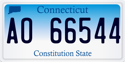 CT license plate AO66544