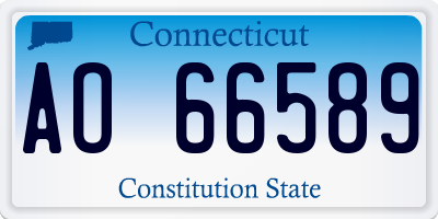 CT license plate AO66589