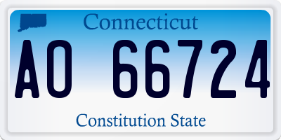 CT license plate AO66724