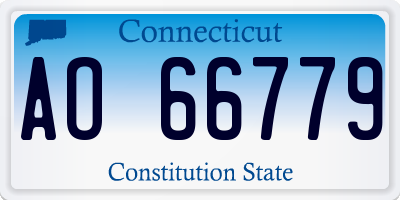 CT license plate AO66779