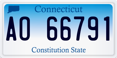 CT license plate AO66791