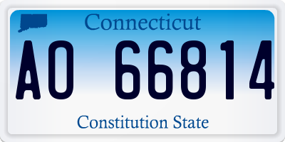 CT license plate AO66814