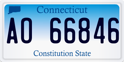 CT license plate AO66846
